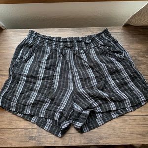 Highwaisted Black Canvas shorts size Large